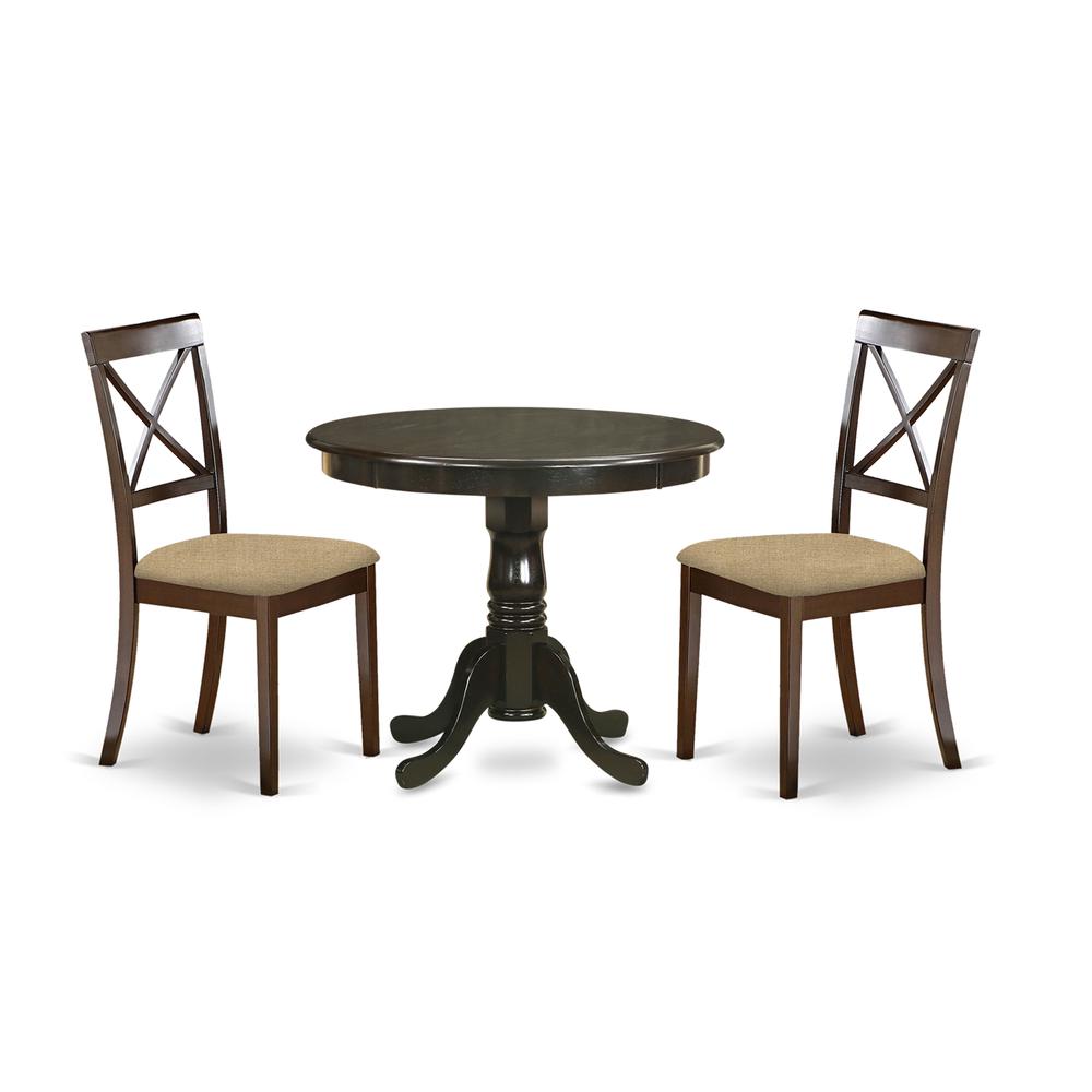 ANBO3-CAP-C 3 Pc Kitchen Table set-small Kitchen Table plus 2 Dining Chairs. The main picture.
