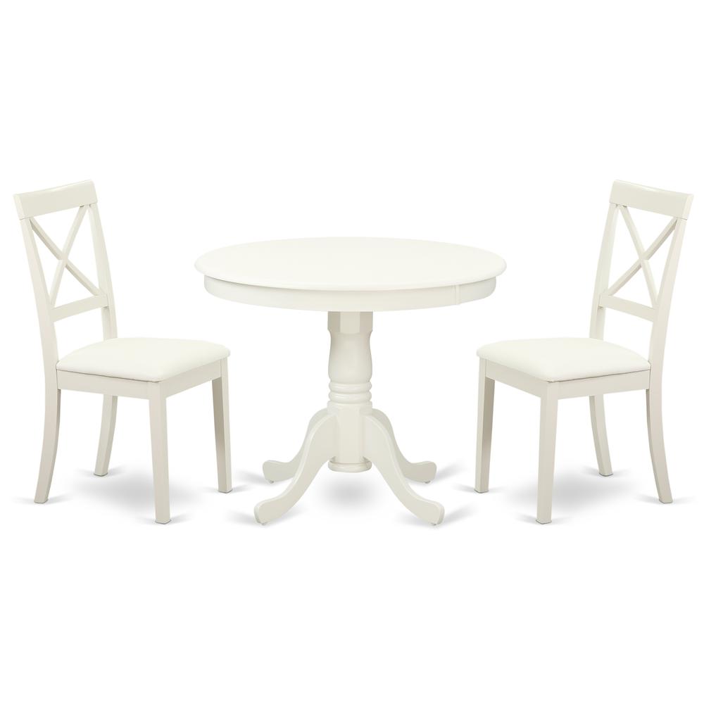 Dining Room Set Linen White, ANBO3-LWH-LC. Picture 1