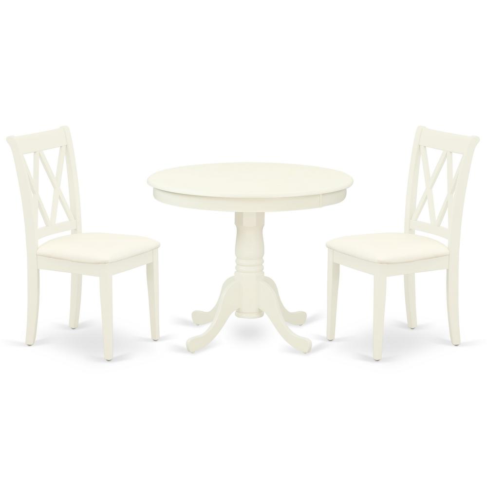 Dining Room Set Linen White, ANCL3-LWH-C. Picture 1