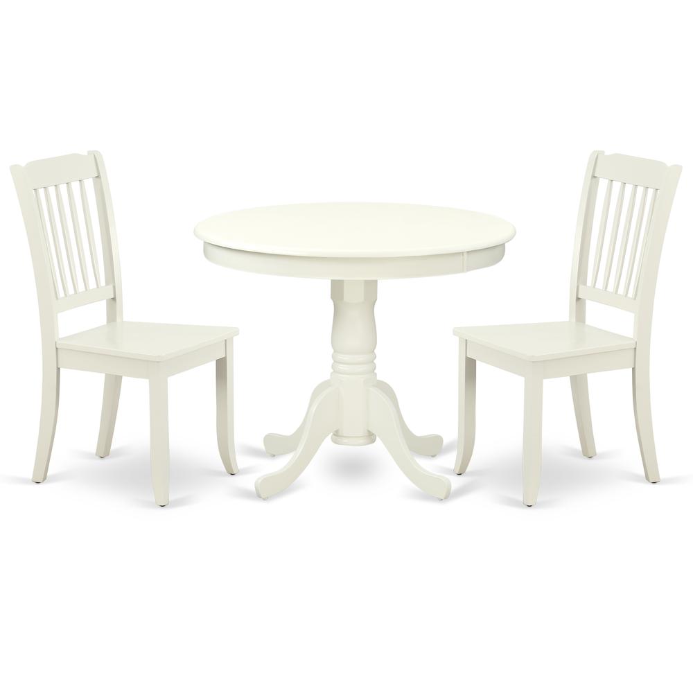 Dining Room Set Linen White, ANDA3-LWH-W. Picture 1