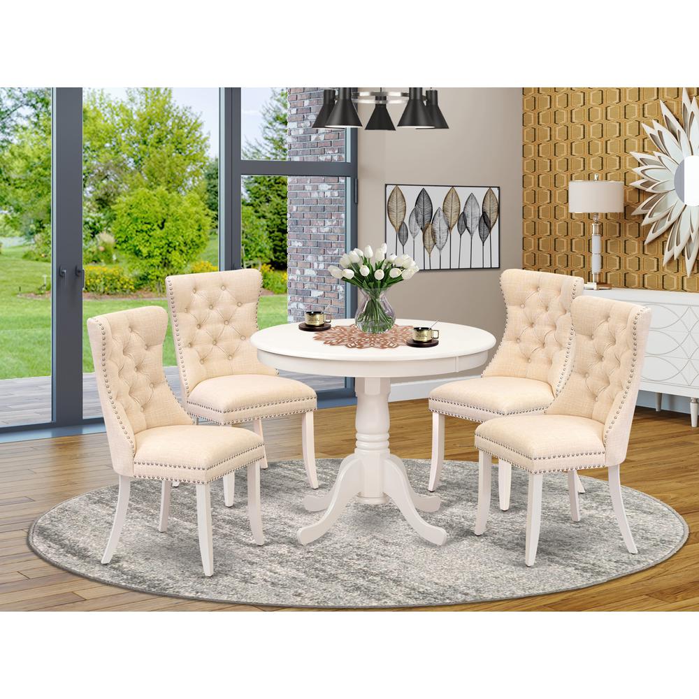 5 Piece Modern Dining Table Set. Picture 1