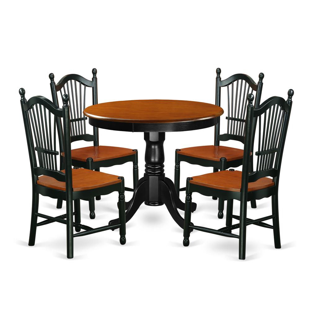 Dining Room Set Black & Cherry, ANDO5-BCH-W. Picture 1