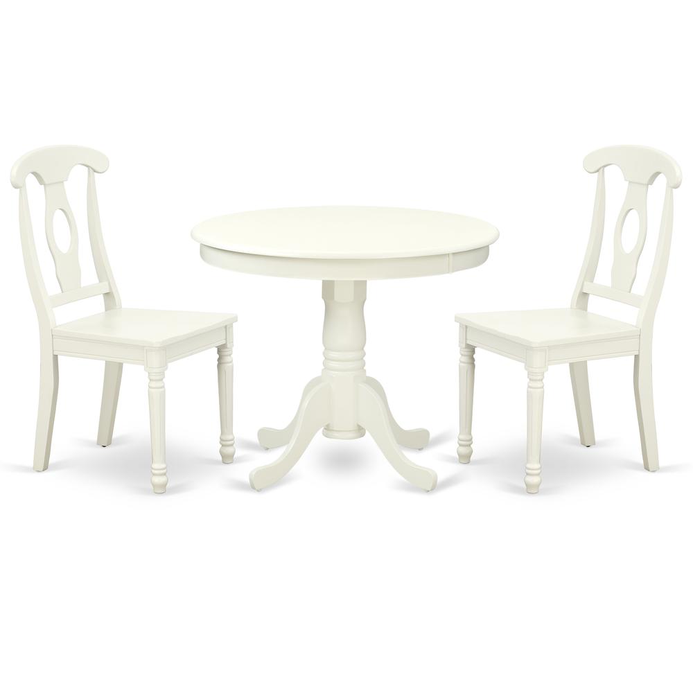 Dining Room Set Linen White, ANKE3-LWH-W. Picture 1