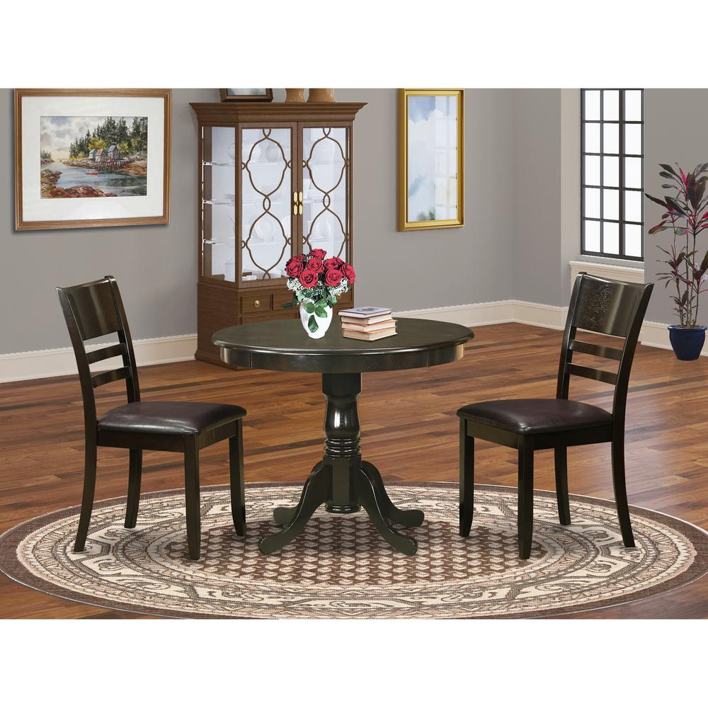 3  Pc  Kitchen  Table  set-round  Kitchen  Table  and  2  Dining  Chairs. Picture 1