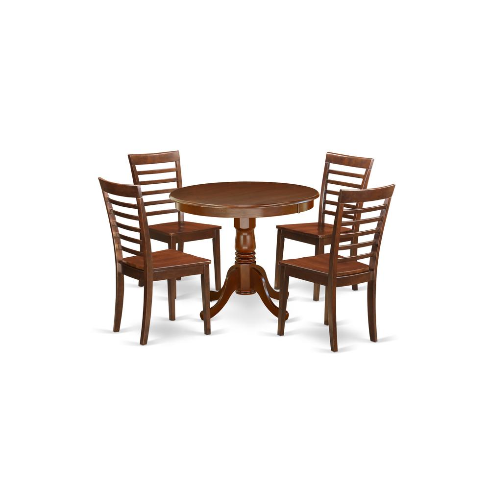 Dining Room Set Mahogany, ANML5-MAH-W. Picture 1