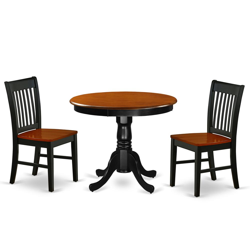 Dining Room Set Black & Cherry, ANNO3-BCH-W. Picture 1