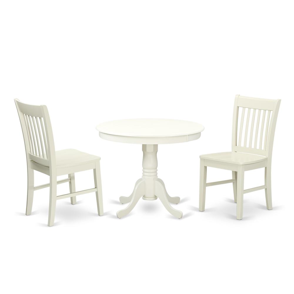 Dining Room Set Linen White, ANNO3-LWH-W. Picture 1