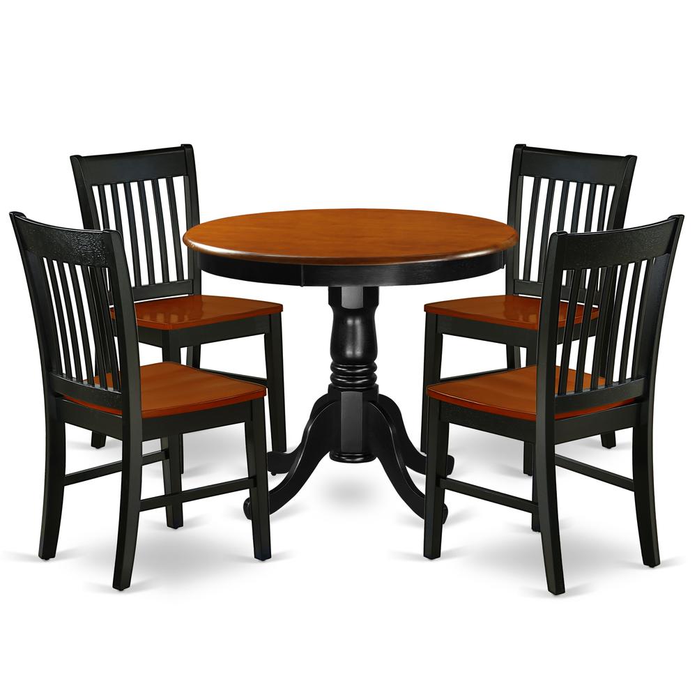 Dining Room Set Black & Cherry, ANNO5-BCH-W. Picture 1