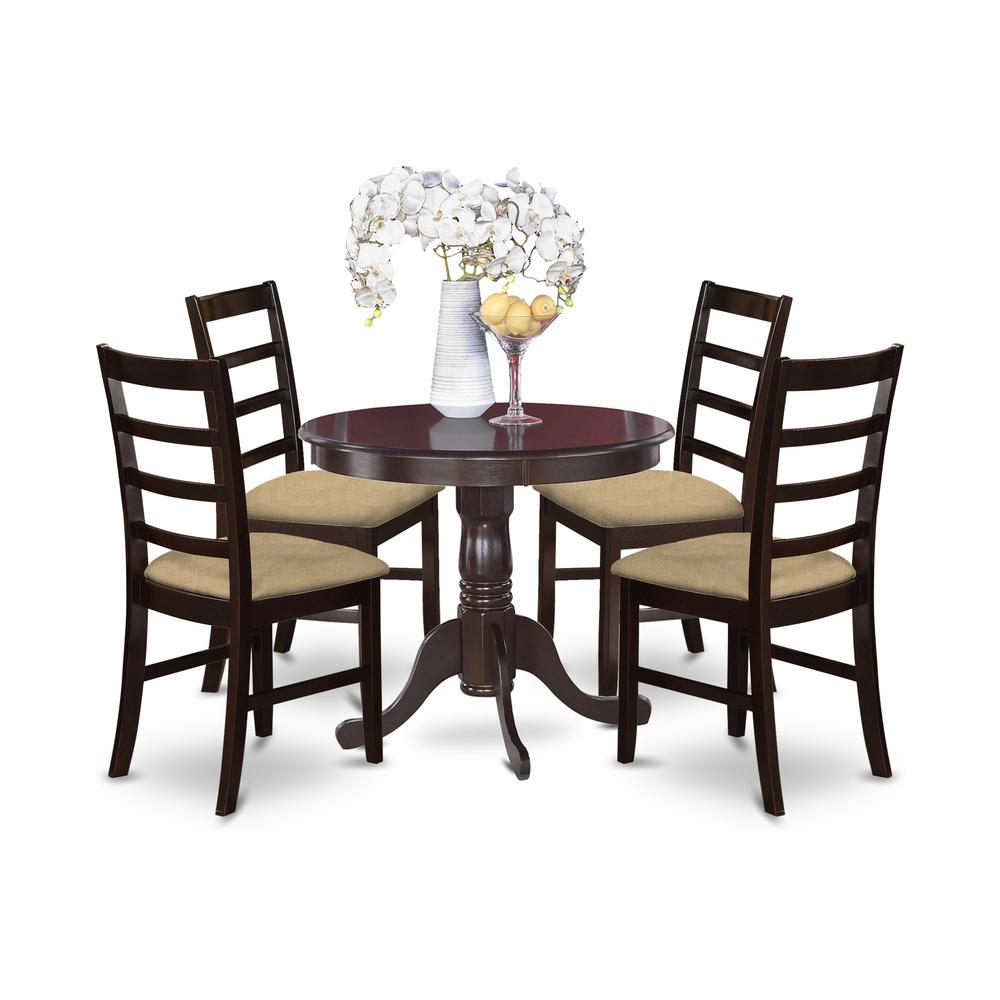 ANPF5-CAP-C 5 Pc Kitchen Table set-small Table plus 4 Kitchen Chairs. The main picture.