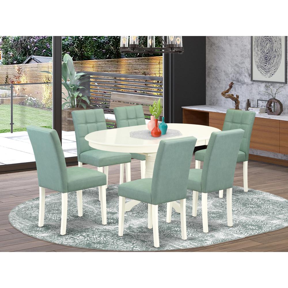 7 Piece Dining Table Set contain A Kitchen Table. Picture 1