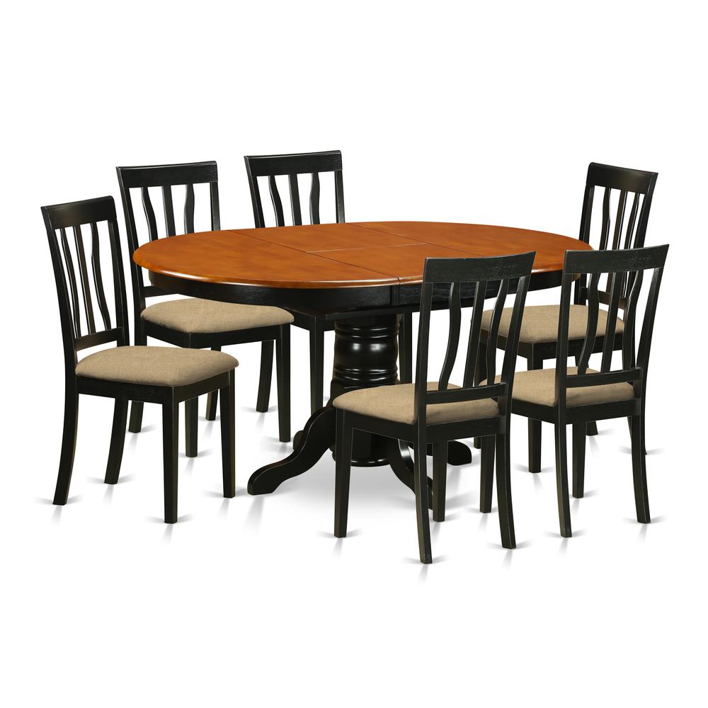 Dining  set  -  7  Pcs  with  6  Wooden  Chairs. Picture 1