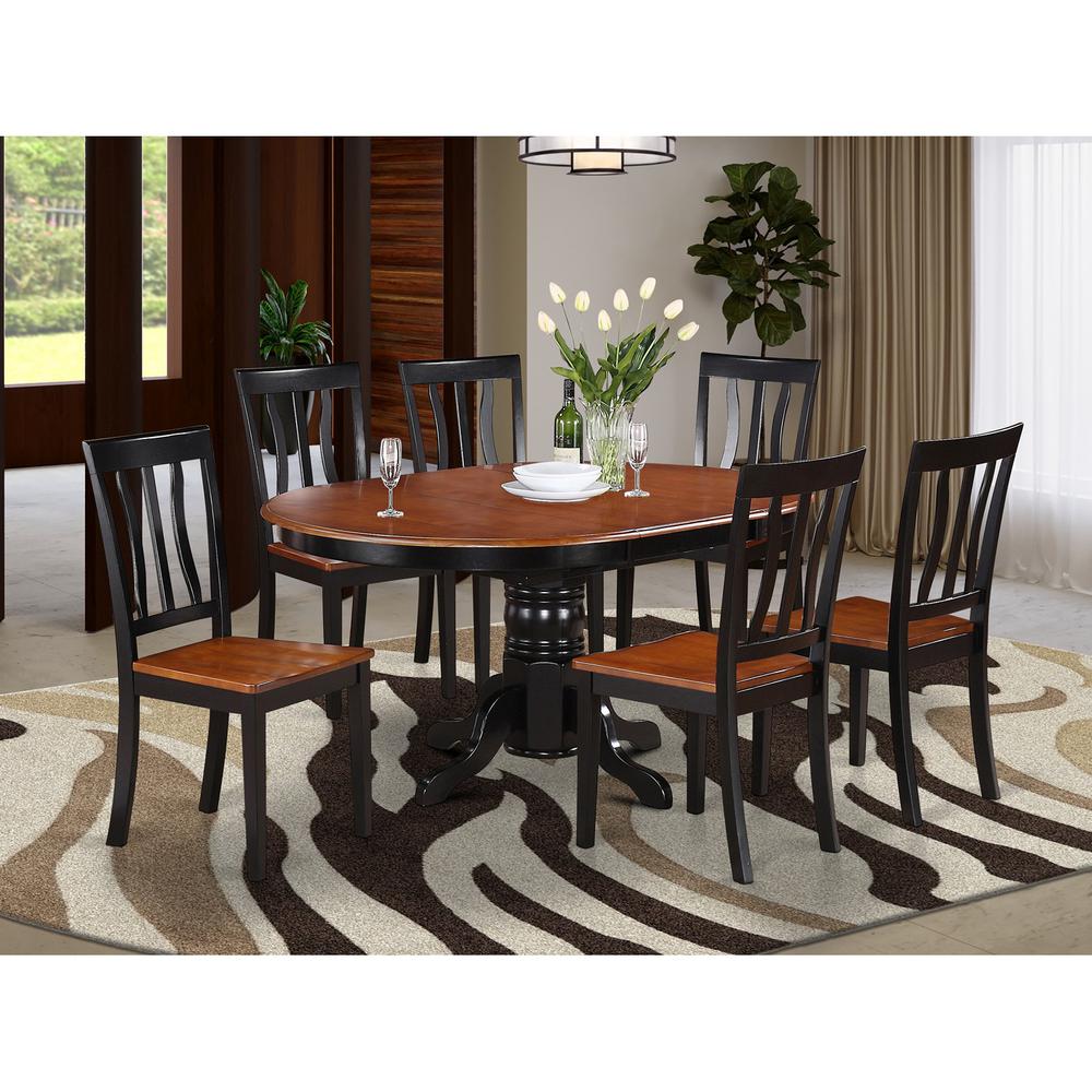 7  Pc  Dining  room  set-Oval  Table  with  Leaf  and  6  Dining  Chairs. Picture 1