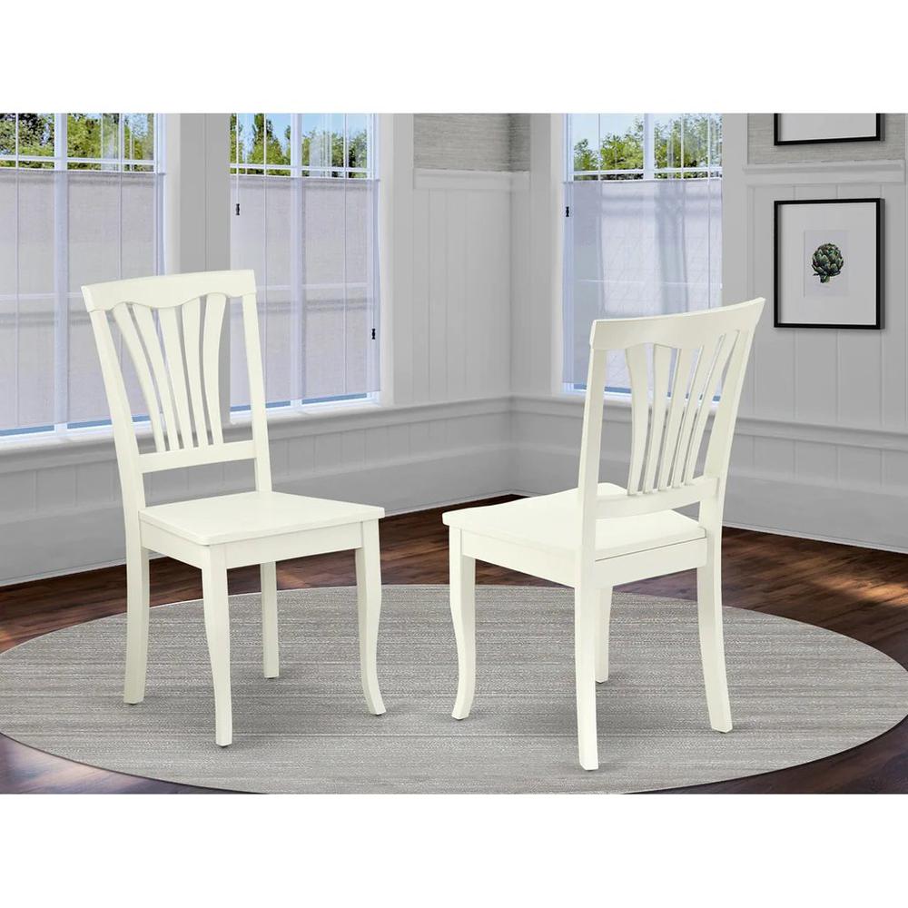 Avon  Chair  with  Wood  Seat  -  Saddle  Brow  Finish,  Set  of  2. The main picture.
