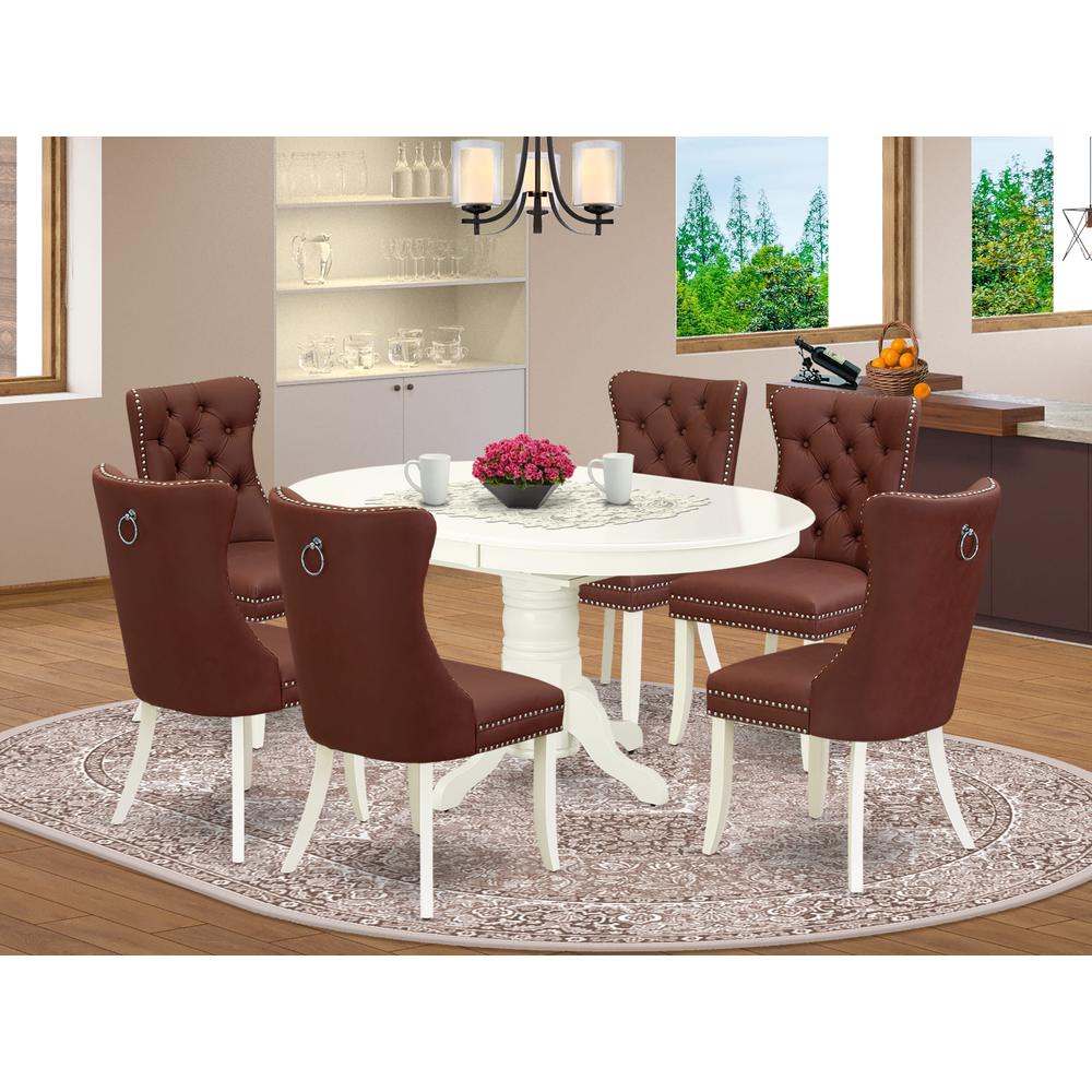 7 Piece Modern Dining Table Set. Picture 1