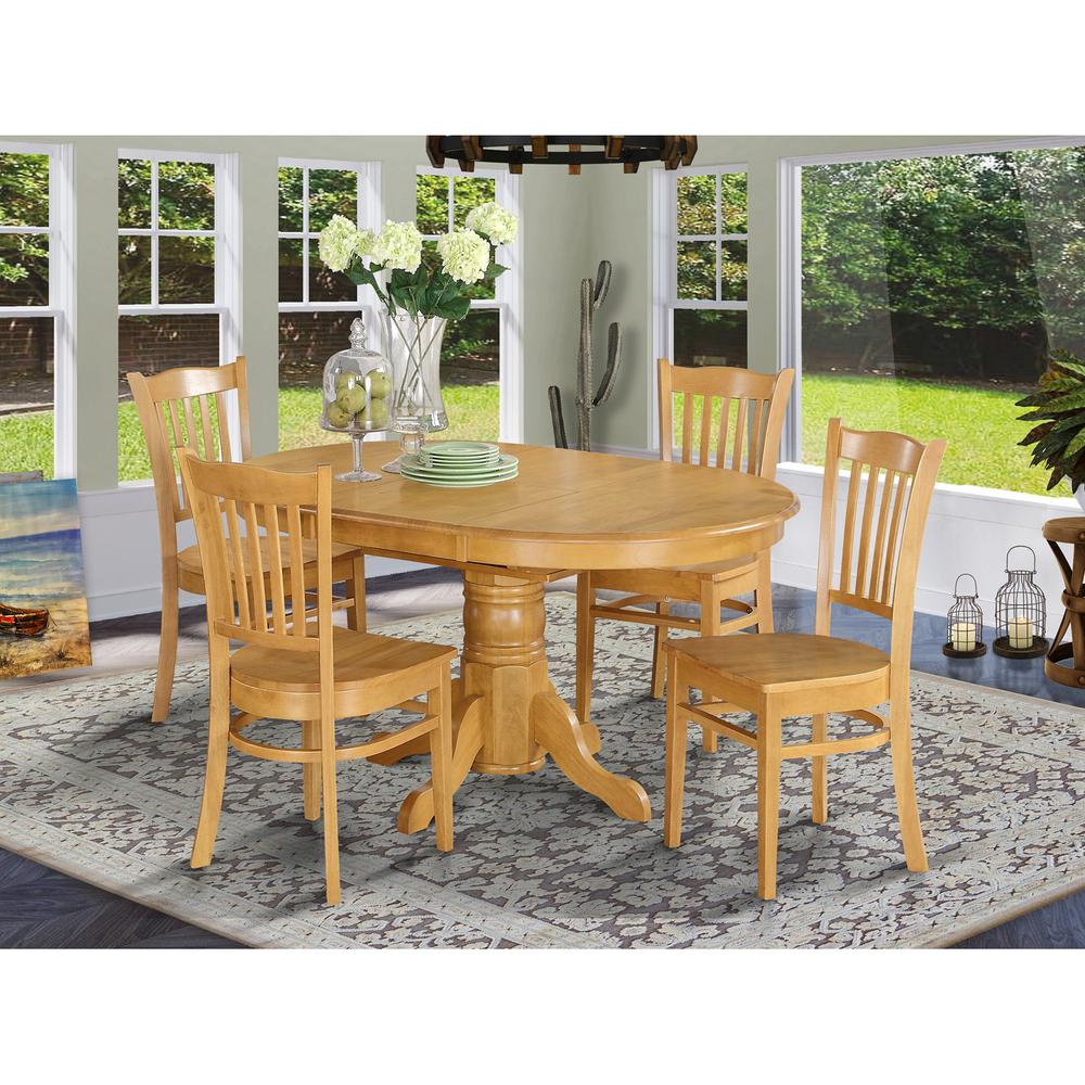 5  Pc  Dining  room  set  for  4-  Table  with  Leaf  and  4  Dining  Chairs.. Picture 1