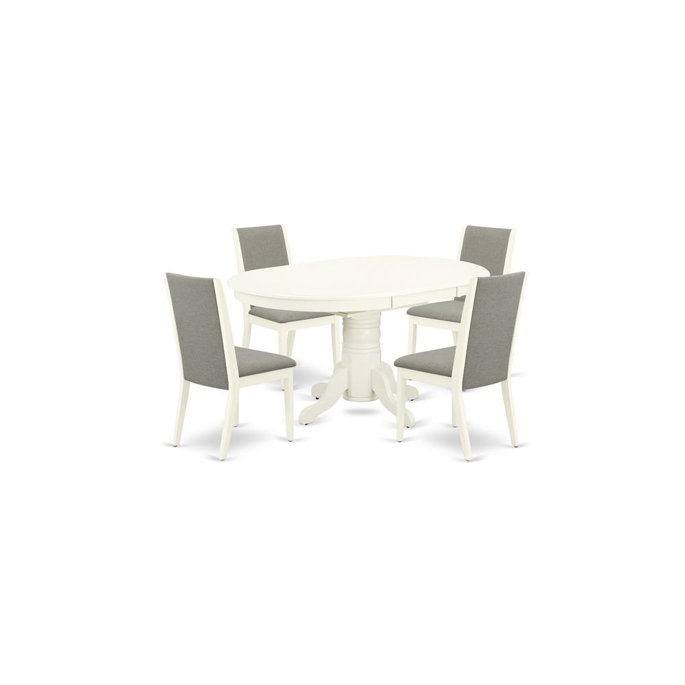 Dining Room Set Linen White, AVLA5-LWH-06. Picture 1