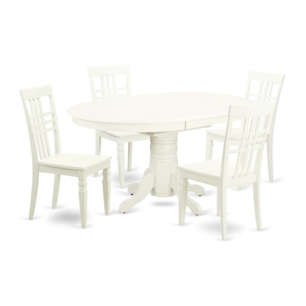 Dining Room Set Linen White, AVLG5-LWH-W. Picture 1