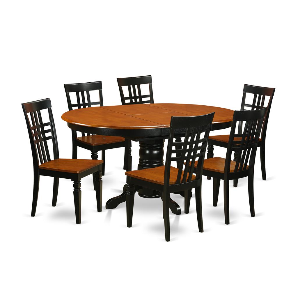 Dining Room Set Black & Cherry, AVLG7-BCH-W. Picture 1