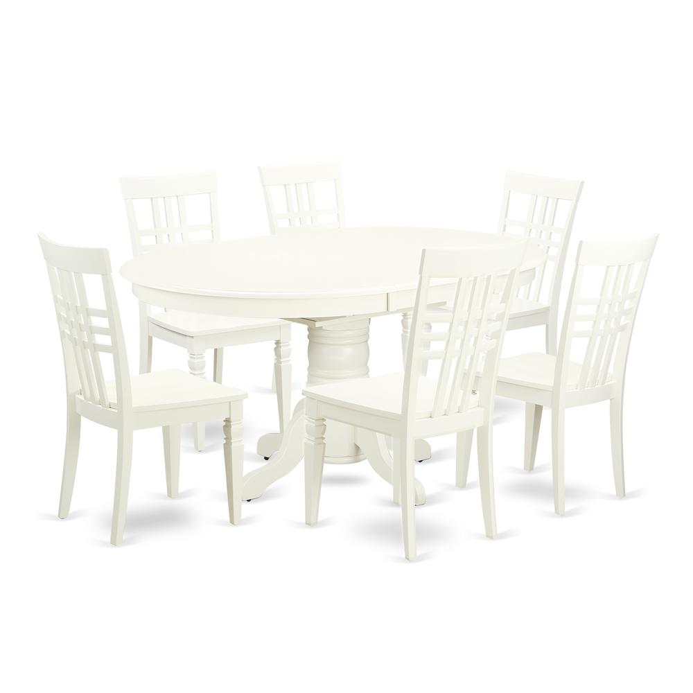 Dining Room Set Linen White, AVLG7-LWH-W. Picture 1