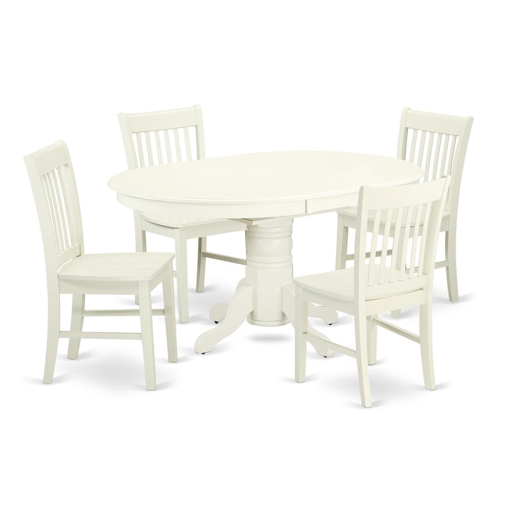 Dining Room Set Linen White, AVNO5-LWH-W. Picture 1