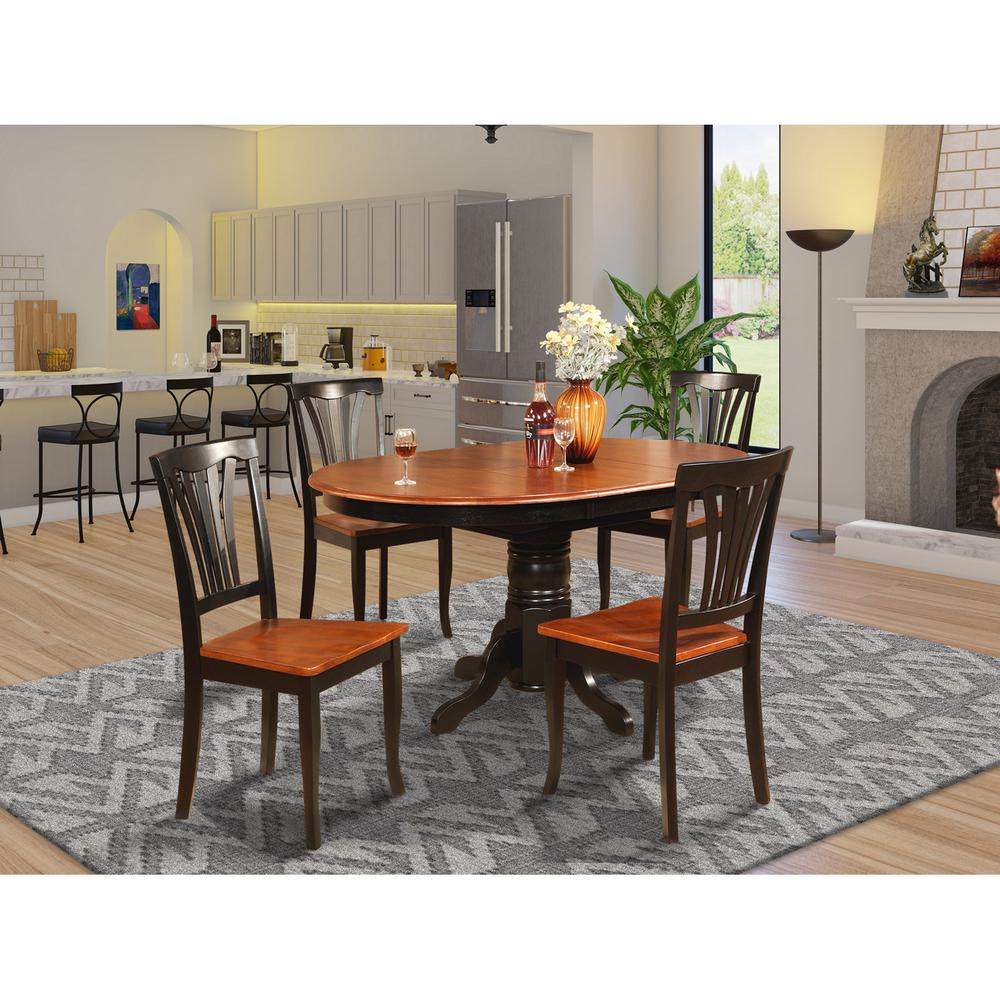 5  Pc  Dining  room  set-Oval  Table  with  Leaf  and  4  Dining  Chairs. Picture 1