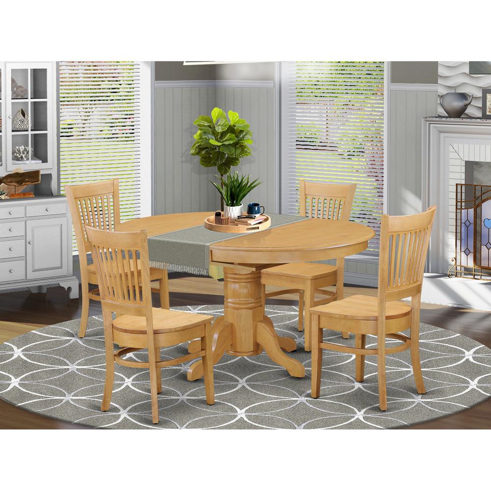5  PC  Dining  room  set  for  4-Dinette  Table  with  Leaf  and  4  dinette  Chairs.. Picture 1