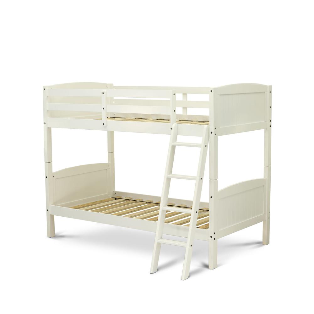 Albury Twin Bunk Bed in White Finish. Picture 1