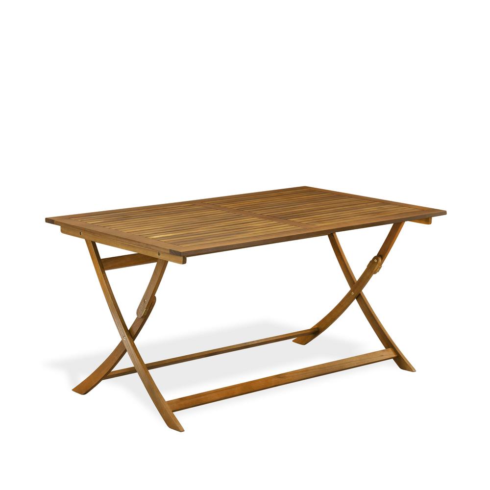 BAETFNA Avondale Wooden Folding Table Made of Acacia Wood in Natural Oil finish. Picture 1