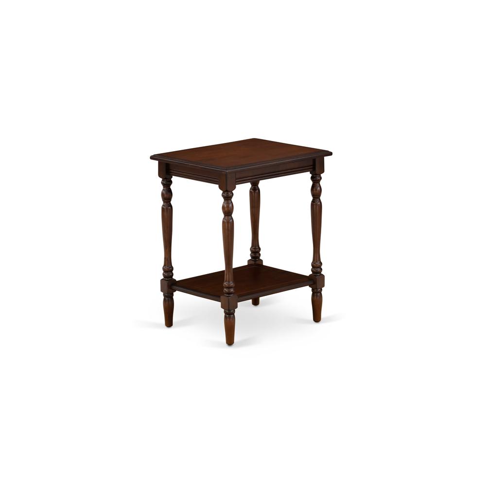 East West Furniture BF-0M-ET Night stand for Bedroom with Open Storage Shelf - Wood Side Table for Small Spaces, Stable and durable Constructed - Antique Mahogany Finish. Picture 3