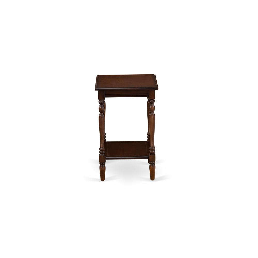 East West Furniture BF-0M-ET Night stand for Bedroom with Open Storage Shelf - Wood Side Table for Small Spaces, Stable and durable Constructed - Antique Mahogany Finish. Picture 4