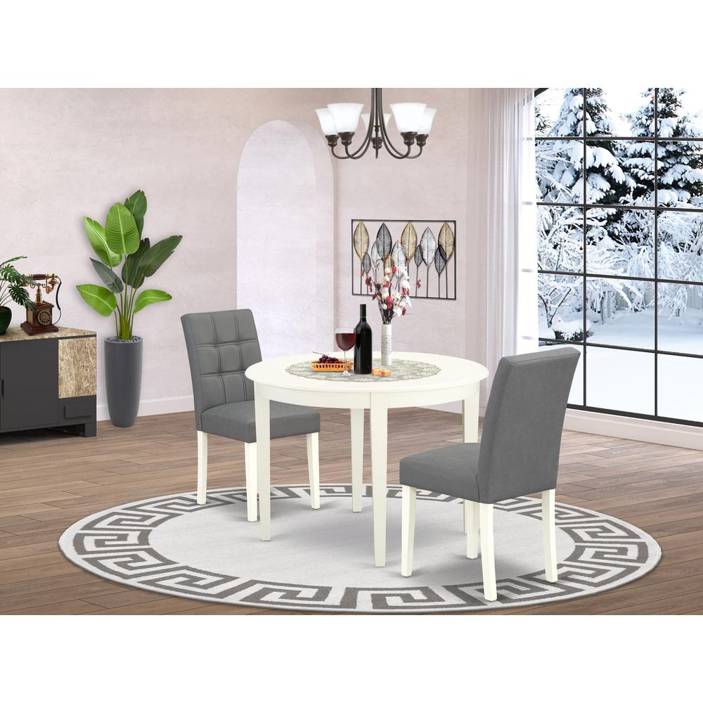 3 Piece Dinner Table Set contain A Wooden Table. Picture 1