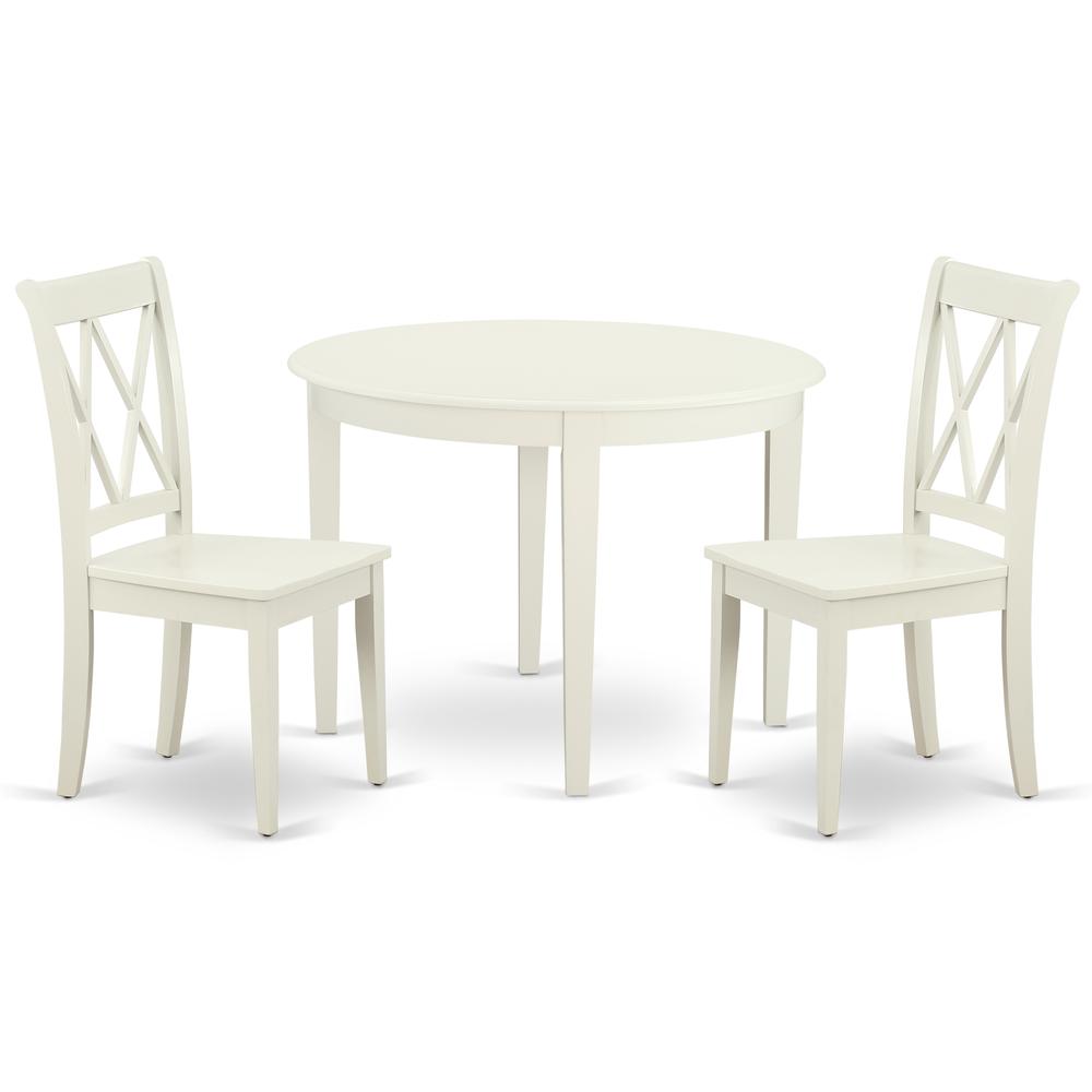 Dining Room Set Linen White, BOCL3-LWH-W. Picture 1