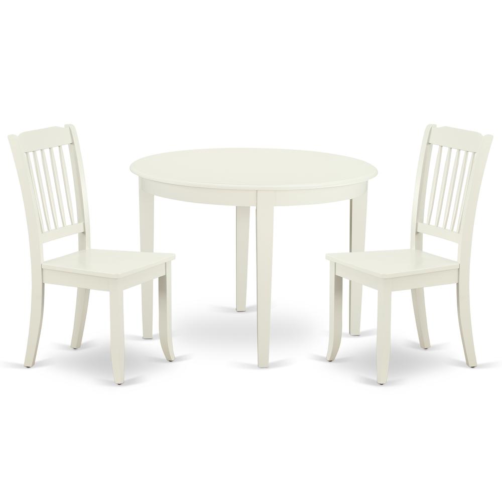 Dining Room Set Linen White, BODA3-LWH-W. Picture 1