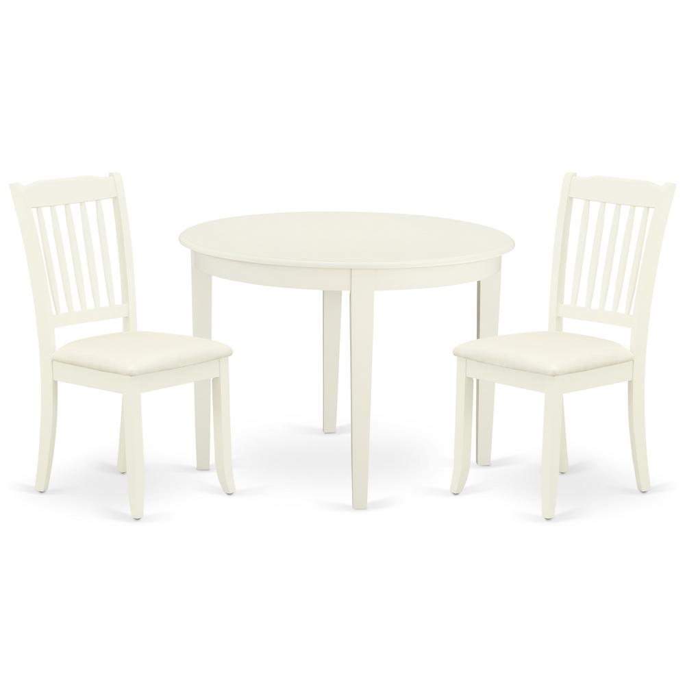 Dining Room Set Linen White, BODA3-WHI-C. Picture 1