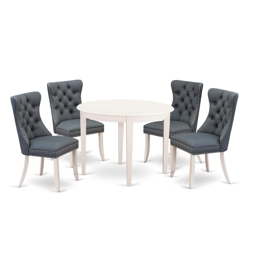 5 Piece Dining Set Contains a Round Kitchen Table. Picture 6