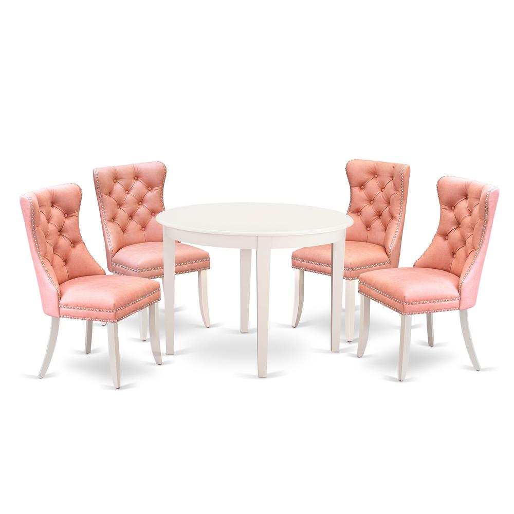 5 Piece Dining Room Furniture Set Contains a Round Dining Table. Picture 6