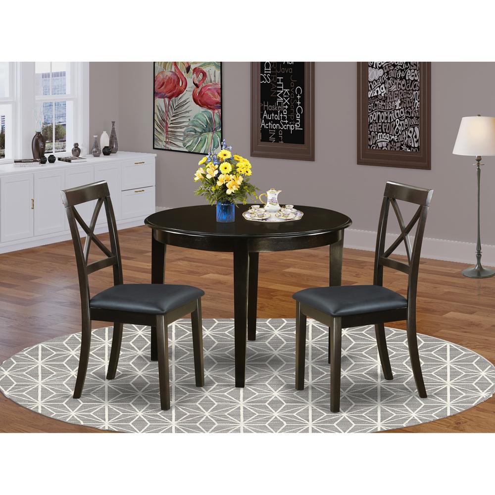 3  Pc  small  Kitchen  Table  set-round  Table  and  2  Dining  Chairs.. The main picture.