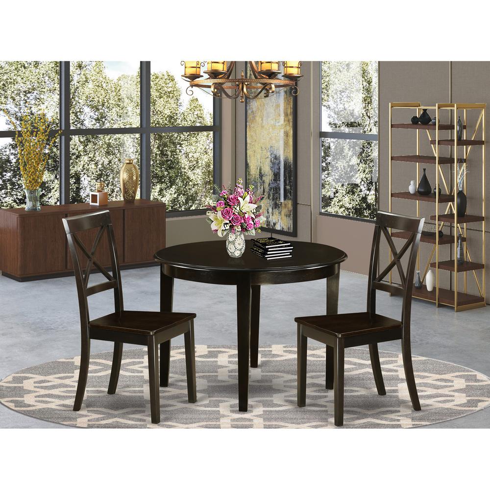 3  Pc  small  Kitchen  Table  and  Chairs  set-round  Table  and  2  dinette  Chairs. Picture 1