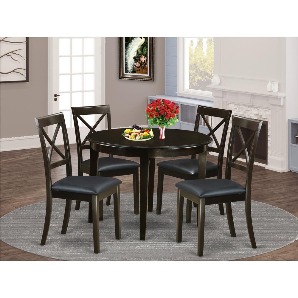 5  Pc  small  Kitchen  Table  and  Chairs  set-round  Table  and  4  Dining  Chairs.. Picture 1