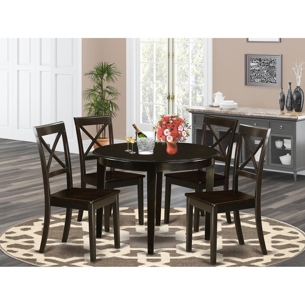 5  Pc  small  Kitchen  Table  set-round  Table  and  4  Kitchen  Chairs. Picture 1
