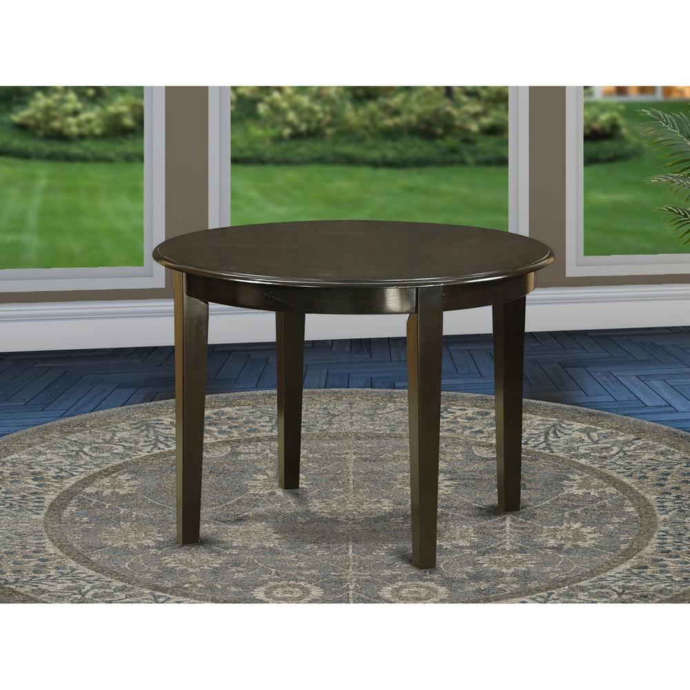 BOAN3-CAP-C 3 PC Kitchen Table set-Small round Table and 2 Kitchen Chairs. Picture 3