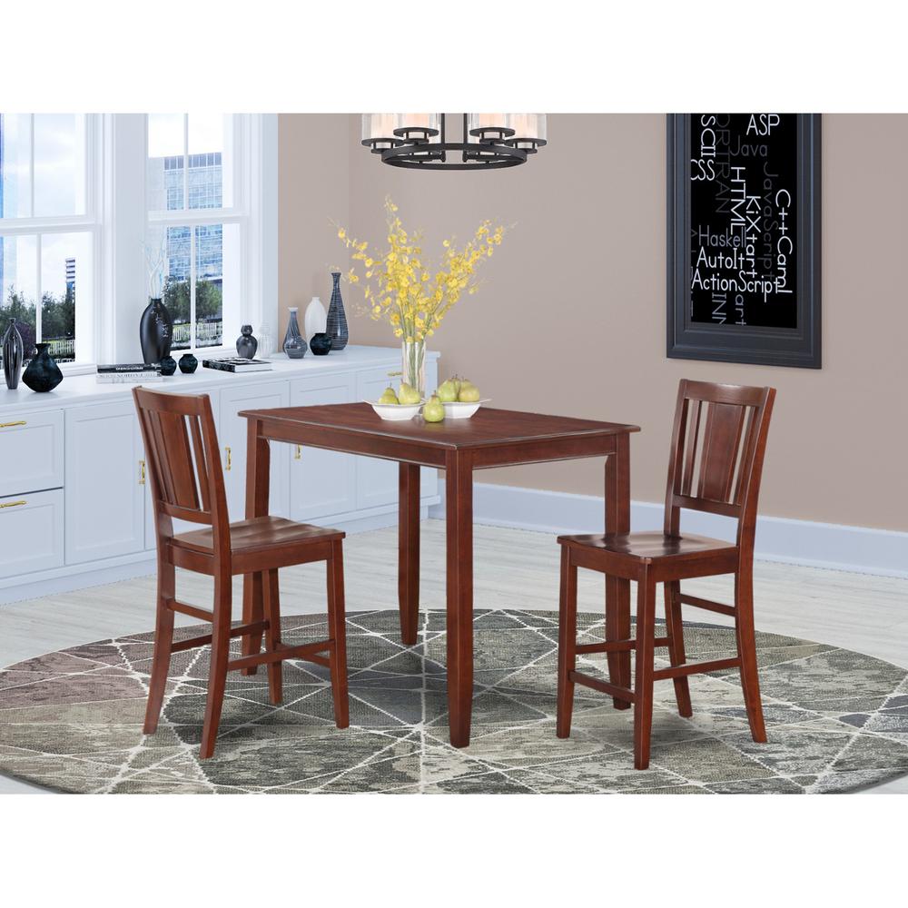 3  Pc  Counter  height  Table  set-counter  height  Table  and  2  counter  height  Chairs. Picture 1