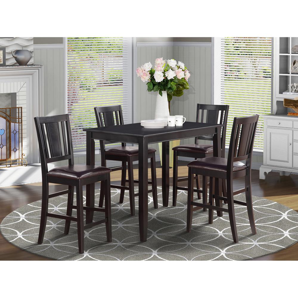 5  Pc  Counter  height  Table  set-counter  height  Table  and  4  Kitchen  counter  Chairs. Picture 1