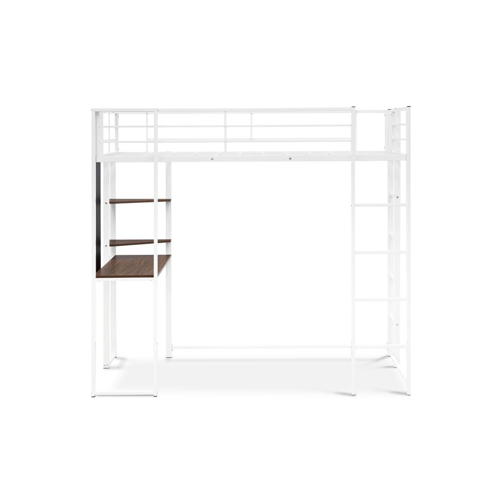 BUTLWHI Buckland Twin Loft Bed in powder coating white color. Picture 2