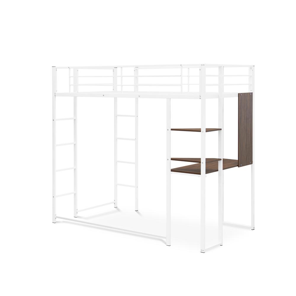 BUTLWHI Buckland Twin Loft Bed in powder coating white color. Picture 4