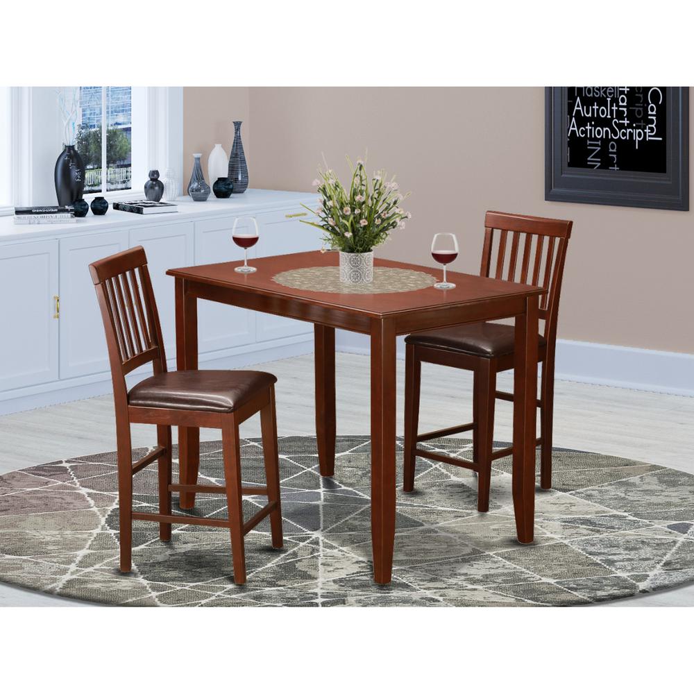 3  Pc  counter  height  Dining  set-counter  height  Table  and  2  Kitchen  Chairs.. Picture 1