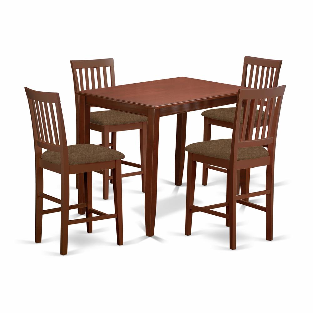 5  Pc  pub  Table  set-pub  Table  and  4  counter  Chairs.. Picture 1