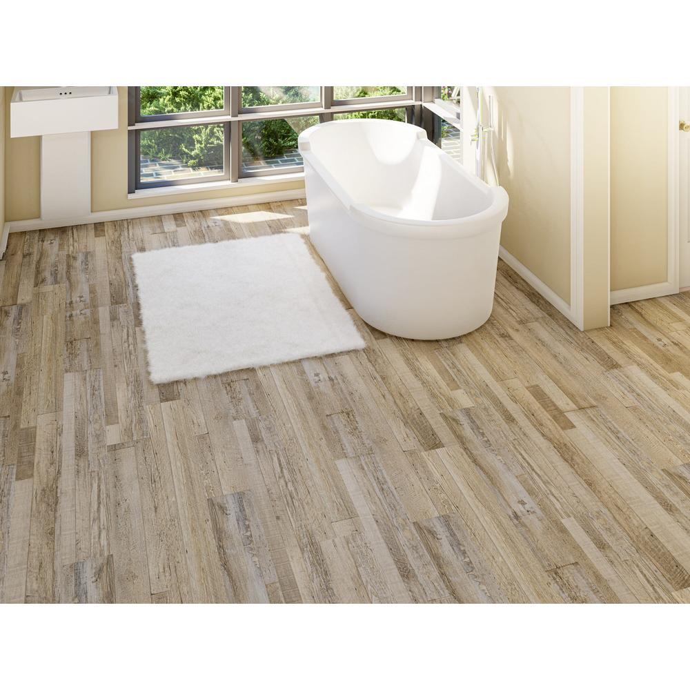 EVA Backing SPC Wood Flooring Planks, Silver Onyx 4mm x 7" x 48" with 20mil Wear Layer and I4F Click Locking, 30 sq ft /Case. Picture 1