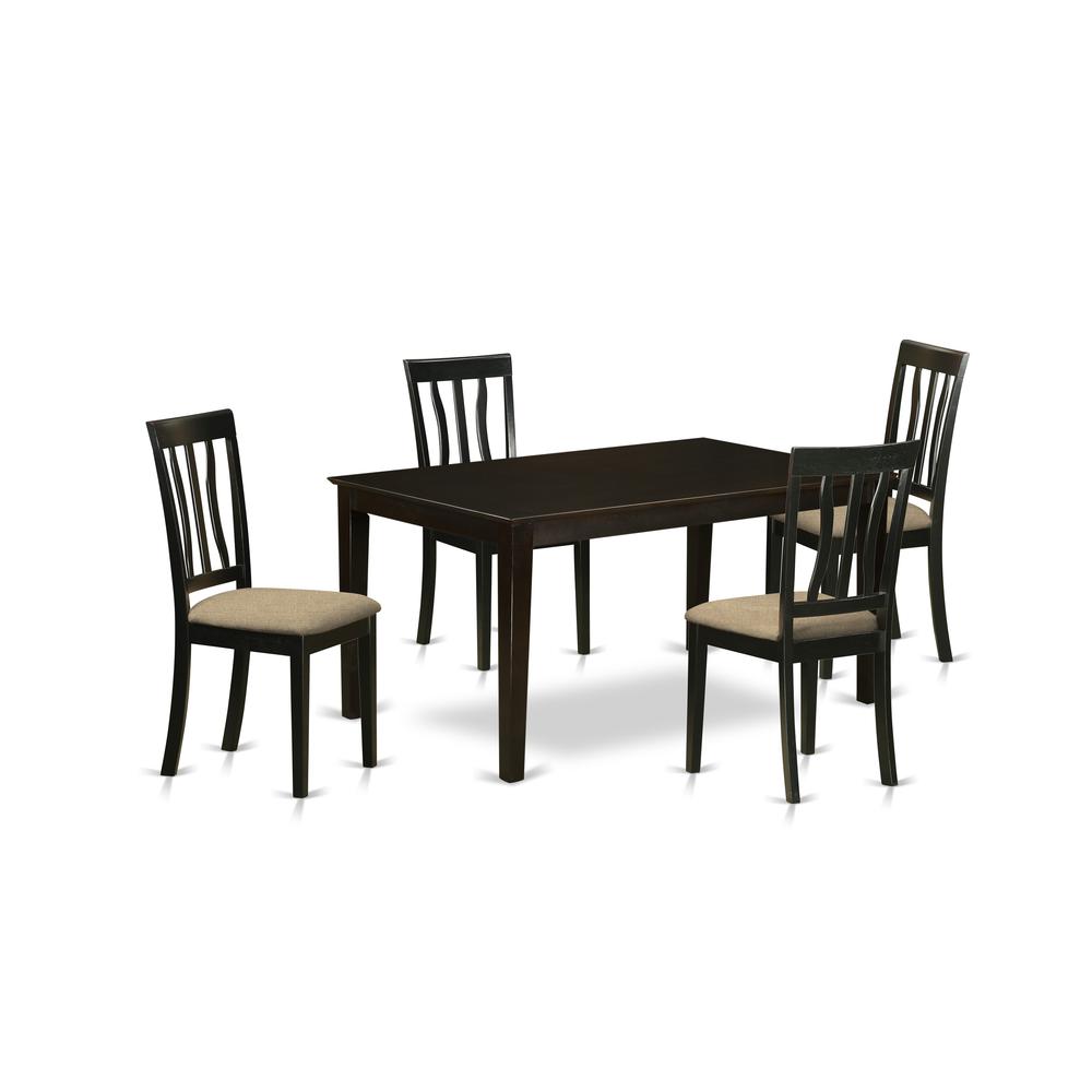 CAAN5-CAP-C 5 PC Dining room set-Table and 4 Dining room Chair. Picture 1