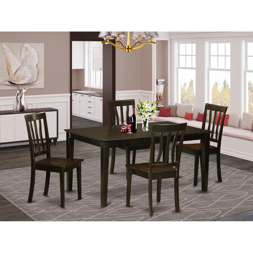 5  Pc  Dining  room  set  for  4-  Dining  Table  and  4  Wood  Dining  Chairs. Picture 1